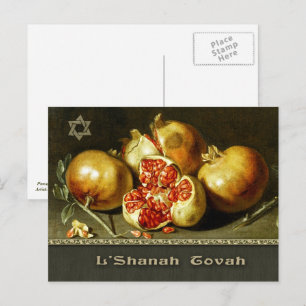 Cartes Pour Fêtes Annuelles Rosh Hashanah. Nouvel An juif Beaux-Arts 