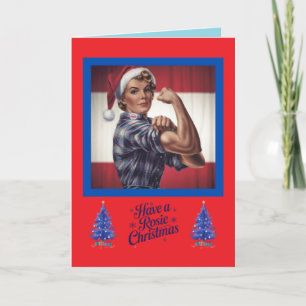 Cartes Pour Fêtes Annuelles Rosie le Noël du Riveter
