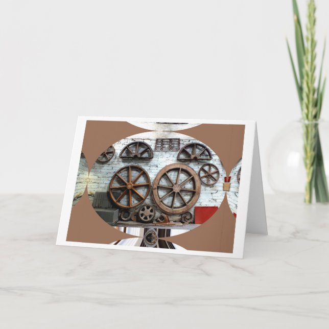 Cartes Pour Fêtes Annuelles Roues de l'industrie (Devant)
