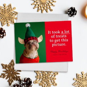 Cartes Pour Fêtes Annuelles Rouge Beaucoup de soins Happy Howlidays Funny Pet