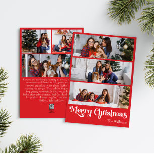 Cartes Pour Fêtes Annuelles Rouge classique Joyeux Noël Vertical 6 Photo