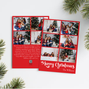 Cartes Pour Fêtes Annuelles Rouge classique Joyeux Noël Vertical Dix Photo