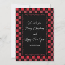 Rouge et noir Buffalo plaqué rustique pays Noël
