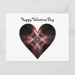Cartes Pour Fêtes Annuelles Rouge et noir Fractal Art Heart Valentine