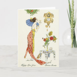 Cartes Pour Fêtes Annuelles Rouge français de nouvelle année