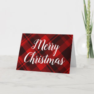 Cartes Pour Fêtes Annuelles Rouge rustique Joyeux Noël