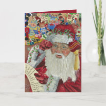 Rouge Santa Classique à l'Intérieur Vérifiant Deux