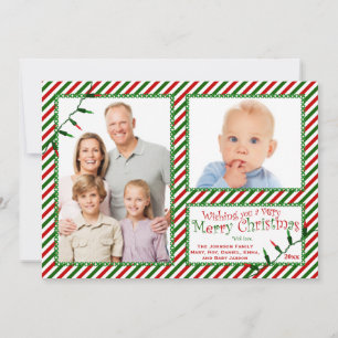 Cartes Pour Fêtes Annuelles Rouge, Vert, Grandes Blances, Lights Christmas Car