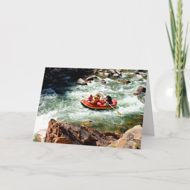 Cartes Pour Fêtes Annuelles Roulage d'eau blanche (Devant)