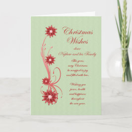 Cartes Pour Fêtes Annuelles Rouleaux et fleurs de Noël népalais et familial