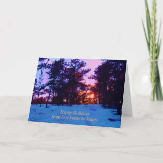 Cartes Pour Fêtes Annuelles Route d'hiver à Noël