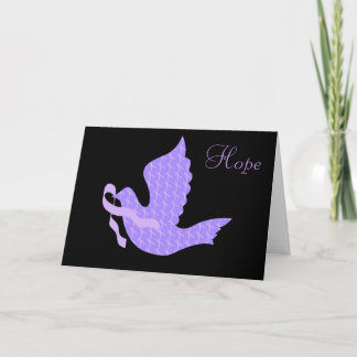 Cartes Pour Fêtes Annuelles Ruban de la colombe de l'espoir - Cancer de l'esto