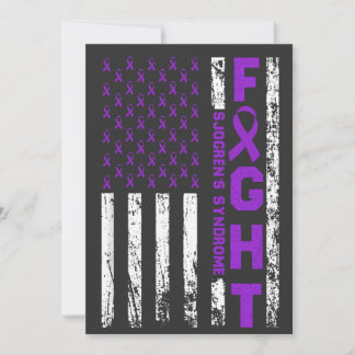 Cartes Pour Fêtes Annuelles Ruban du syndrome de Sjögren Drapeau américain de