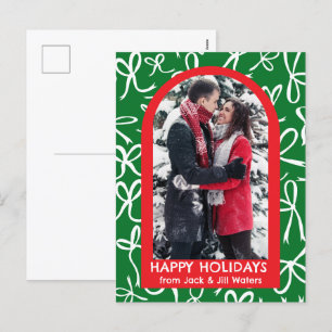 Cartes Pour Fêtes Annuelles Rubans Bows Noël photo sur mesure Arche