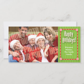 Cartes Pour Fêtes Annuelles Rubans et photo simple de sucrerie