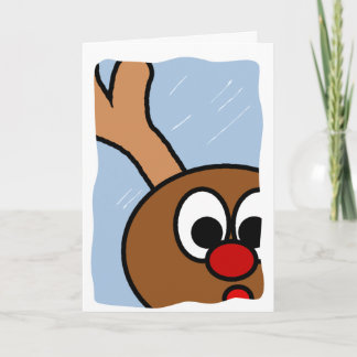 Cartes Pour Fêtes Annuelles Rudolph dans la fenêtre de Milou