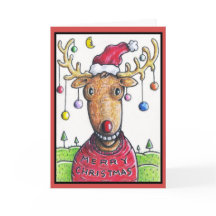Rudolph l'arbre de Noël flairé rouge