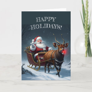 Cartes Pour Fêtes Annuelles Rudolph le Bongo à nez rouge !