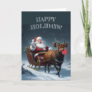 Cartes Pour Fêtes Annuelles Rudolph le bongo à nez rouge !