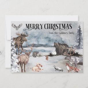 Cartes Pour Fêtes Annuelles Rudolph Reindeer Vacances de Noël animal
