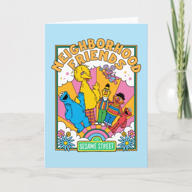 Cartes Pour Fêtes Annuelles Rue Sésame | Joyeux anniversaire (Devant)
