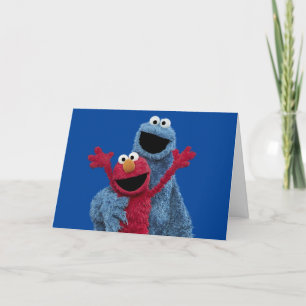 Cartes Pour Fêtes Annuelles Rue Sésame Monstre Elmo & Cookie