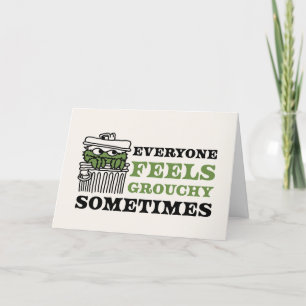 Cartes Pour Fêtes Annuelles Rue Sésame   Oscar le Grouch se sent Grouch