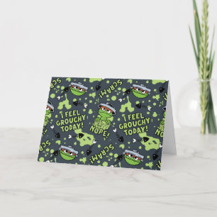 Cartes Pour Fêtes Annuelles Rue Sésame   Oscar the Grouch Phrase Motif