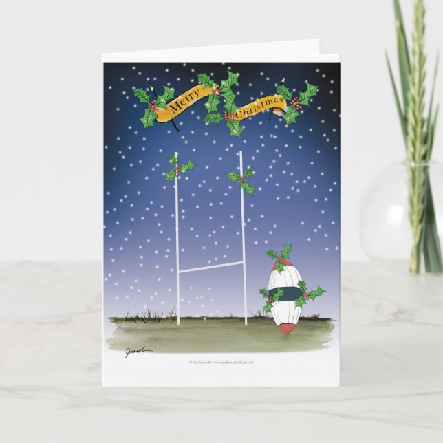 Cartes Pour Fêtes Annuelles rugby xmas (Devant)