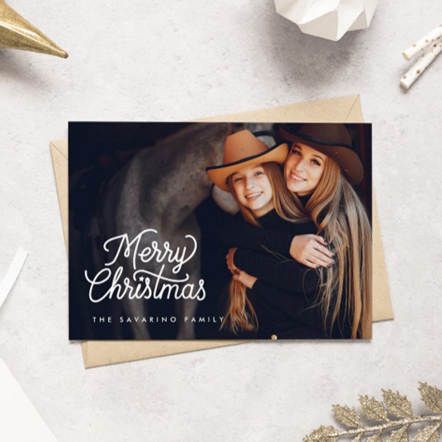 Cartes Pour Fêtes Annuelles Russe Cowboy Joyeux Noël Photo Holiday Card (Créateur téléchargé)