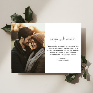 Cartes Pour Fêtes Annuelles Russe marié Joyeux & Marié Photo de Noël