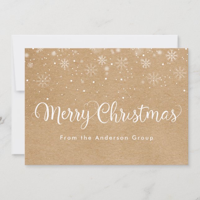 Cartes Pour Fêtes Annuelles Russe Snowflakes Business Company (Devant)