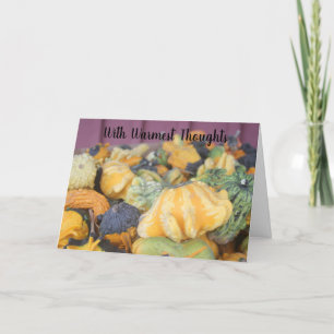 Cartes Pour Fêtes Annuelles Russe Thanksgiving Farm Gourds Photo Orange