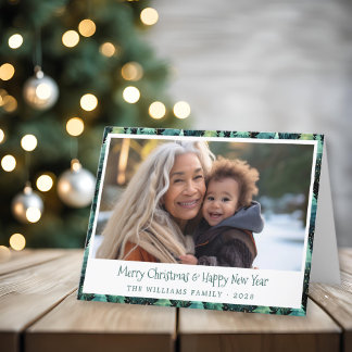 Cartes Pour Fêtes Annuelles Russe Woodland Green Christmas Photo