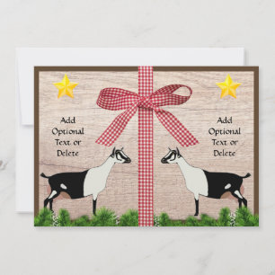 Cartes Pour Fêtes Annuelles Rustic Alpine Dairy Chèvre Noël Salutation