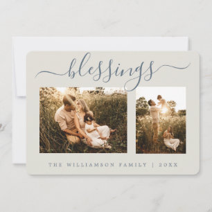 Cartes Pour Fêtes Annuelles Rustic Berries Sprig Photo Holiday Card