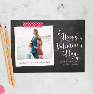 Cartes Pour Fêtes Annuelles Rustic Chalkboard Heureuse Sainte-Valentin Photo