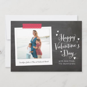 Cartes Pour Fêtes Annuelles Rustic Chalkboard Heureuse Sainte-Valentin Photo H