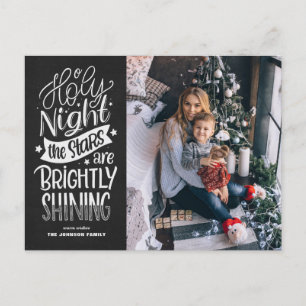 Cartes Pour Fêtes Annuelles Rustic Chalkboard O Holy Night Lyrics Christmas