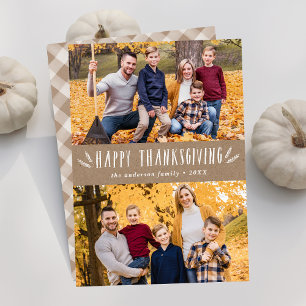 Cartes Pour Fêtes Annuelles Rustic Harvest 2 Photo Thanksgiving