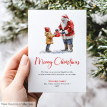 Rustic Santa Claus Traditional Merry Christmas