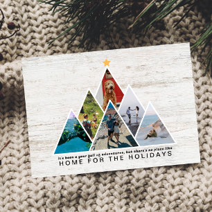 Cartes Pour Fêtes Annuelles Rustic Travels Photo Collage Home for the Holidays