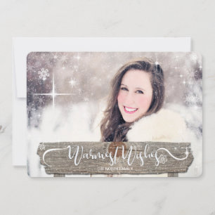 Cartes Pour Fêtes Annuelles Rustic Wooden Signpost Christmas Photo ID422