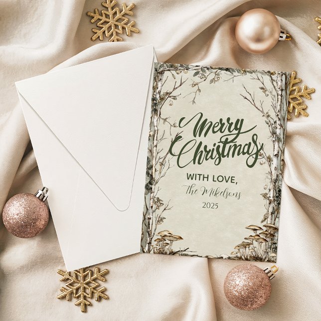 Cartes Pour Fêtes Annuelles Rustic Woodland Winter Christmas (Créateur téléchargé)