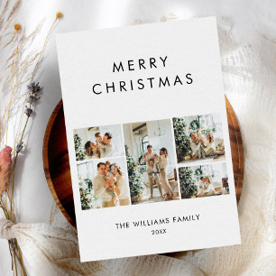 Cartes Pour Fêtes Annuelles Rustique Chic Simple Budget Minimal Photo de Noël