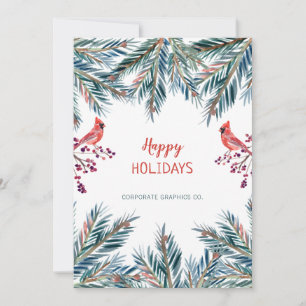Cartes Pour Fêtes Annuelles Rustique moderne Happy Holidays pin entreprise LOG