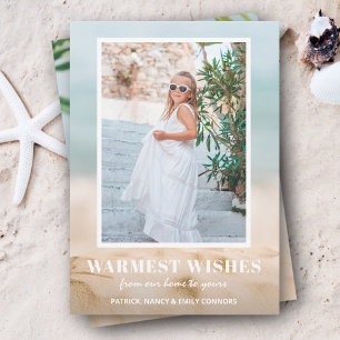 Cartes Pour Fêtes Annuelles Sable et mer Photo Noël