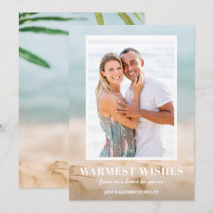Cartes Pour Fêtes Annuelles Sable et plage de mer Photo Noël