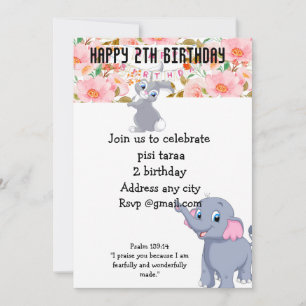 Cartes Pour Fêtes Annuelles Sac cadeau Whimsical pour enfants Floral   Anniver