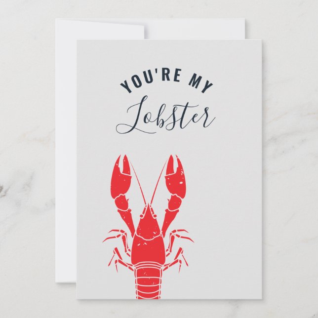 Cartes Pour Fêtes Annuelles Sac d'anniversaire personnalisé de homard de mer (Devant)